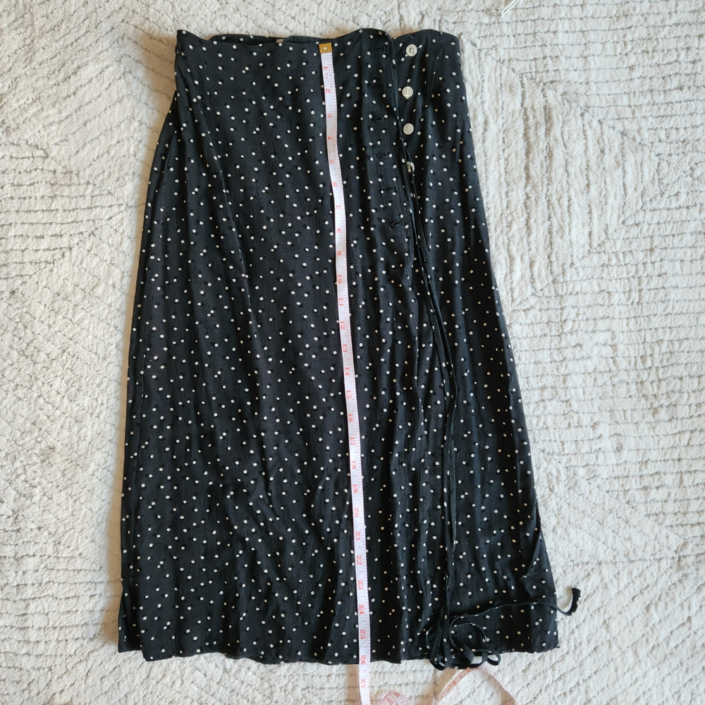 Rouje Black and White Polka Dot Midi Skirt - Picture 2 of 5